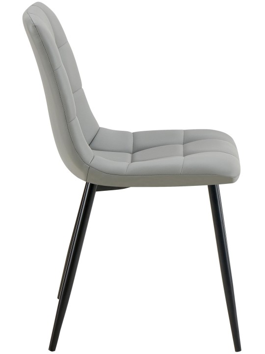 Scaun de sufragerie Antibes imitatie piele, gri deschis