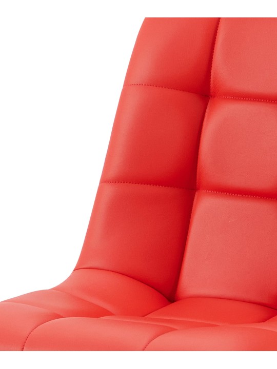 Scaun de sufragerie Antibes imitatie piele, roșu
