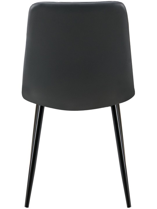 Scaun de sufragerie Antibes imitatie piele, negru