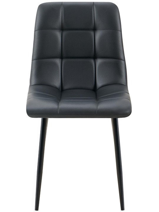 Scaun de sufragerie Antibes imitatie piele, negru