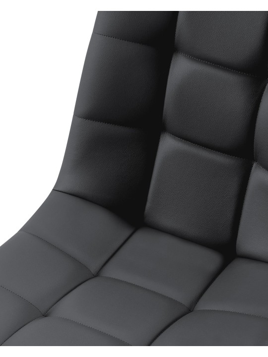 Scaun de sufragerie Antibes imitatie piele, negru