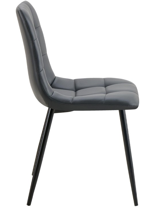 Scaun de sufragerie Antibes imitatie piele, negru
