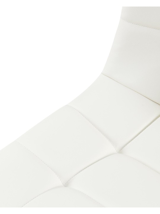 Scaun de sufragerie Antibes imitatie piele, alb