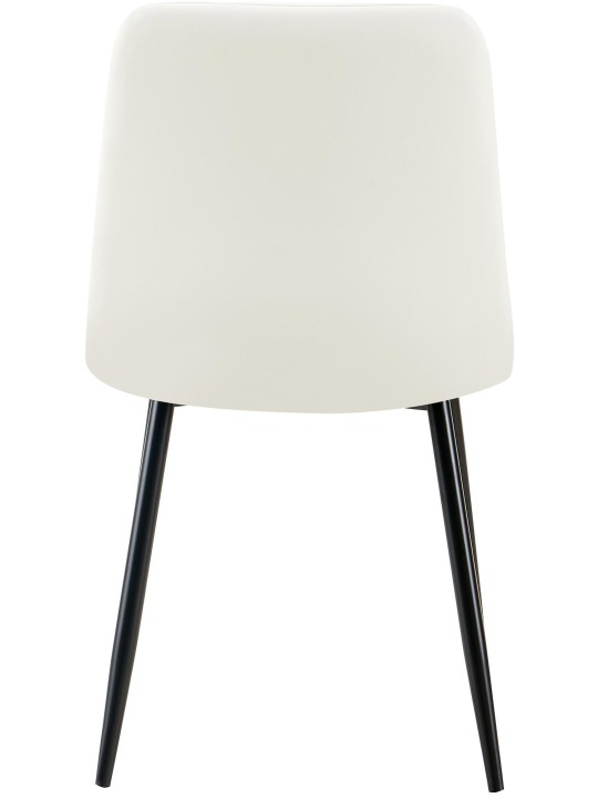 Scaun de sufragerie Antibes imitatie piele, alb