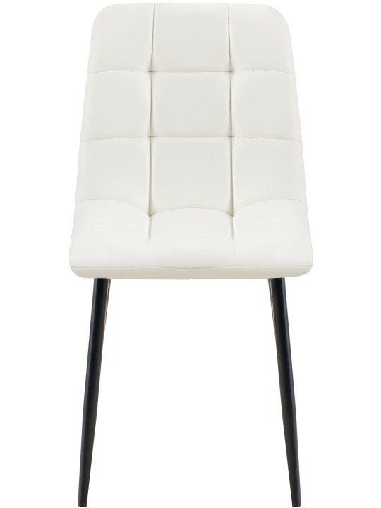 Scaun de sufragerie Antibes imitatie piele, alb