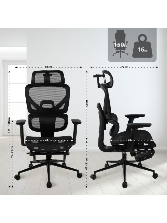 Scaun de birou Beresford, negru Scaun de birou Beresford, negru