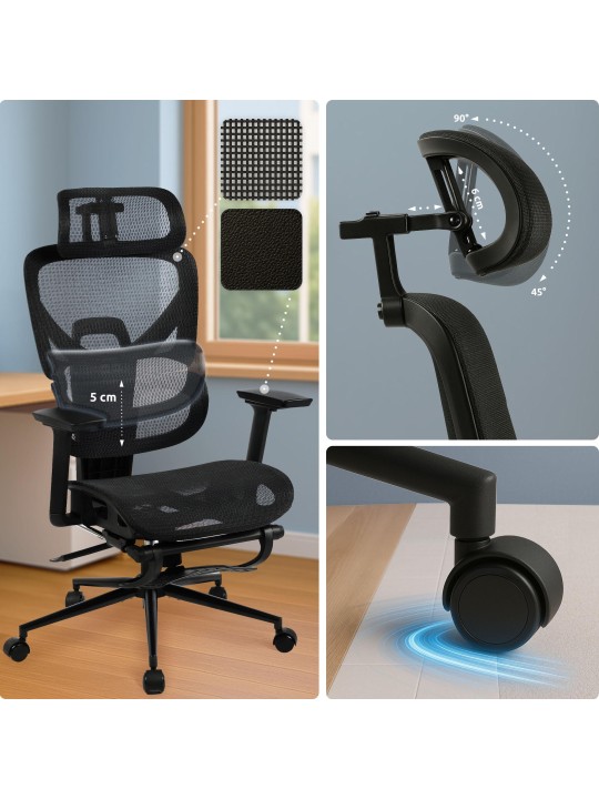 Scaun de birou Beresford, negru Scaun de birou Beresford, negru