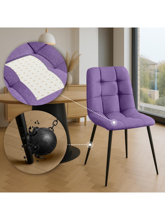 Scaun de sufragerie tesatura Antibes, lila