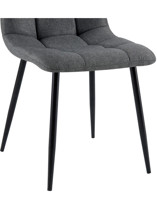 Set 4 scaune de sufragerie tesatura Antibes, gri închis