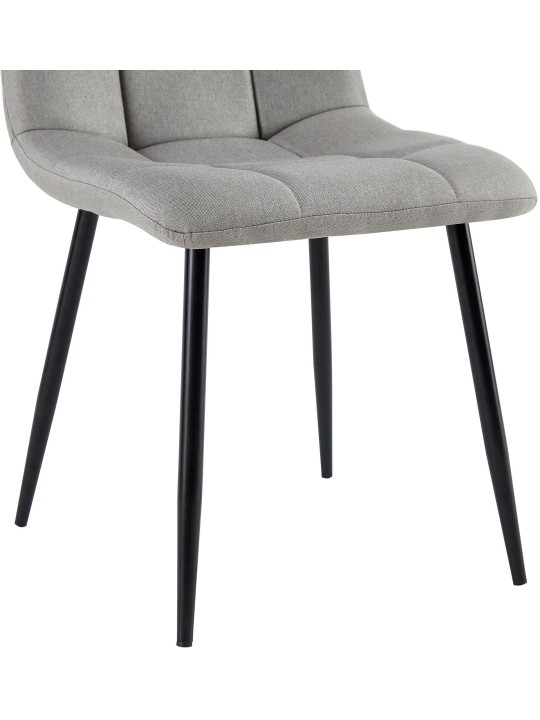 Set 4 scaune de sufragerie tesatura Antibes, gri deschis