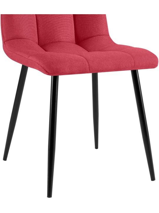 Set 4 scaune de sufragerie tesatura Antibes, roșu