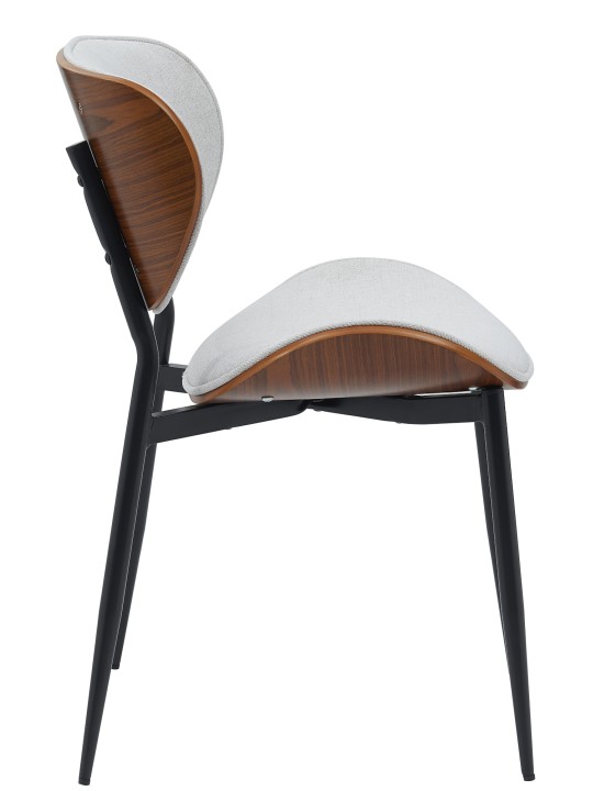 Set 2 scaune de sufragerie stofa Enid, nuc/crem Set 2 scaune de sufragerie stofa Enid, nuc/crem