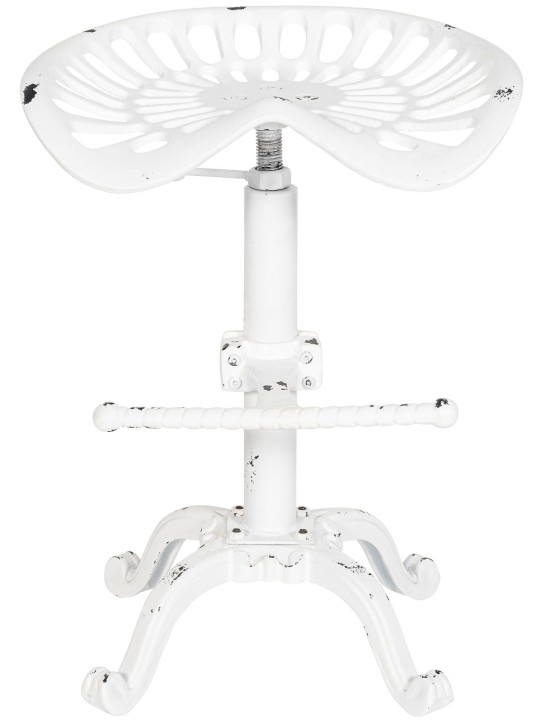 Scaun de bar Butch, alb antic