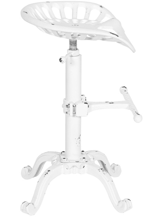 Scaun de bar Butch, alb antic