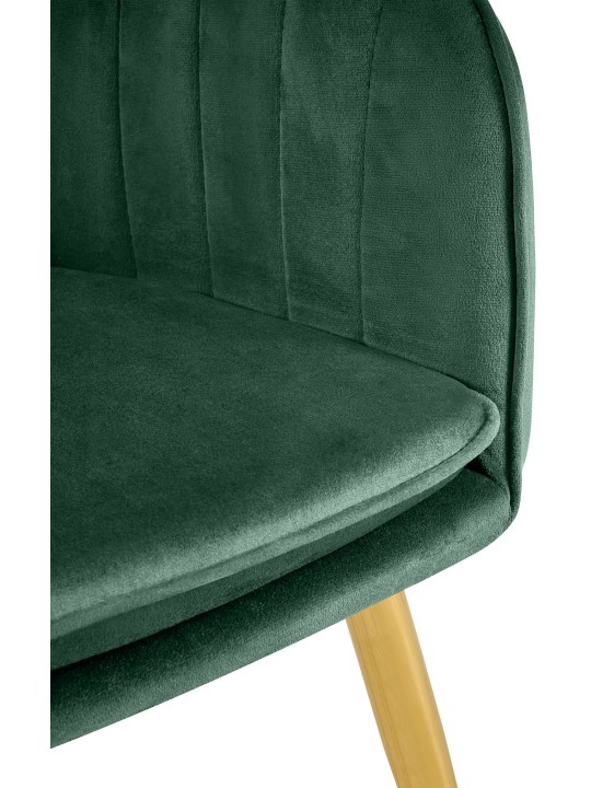 Scaun de sufragerie Cheryl catifea auriu, verde