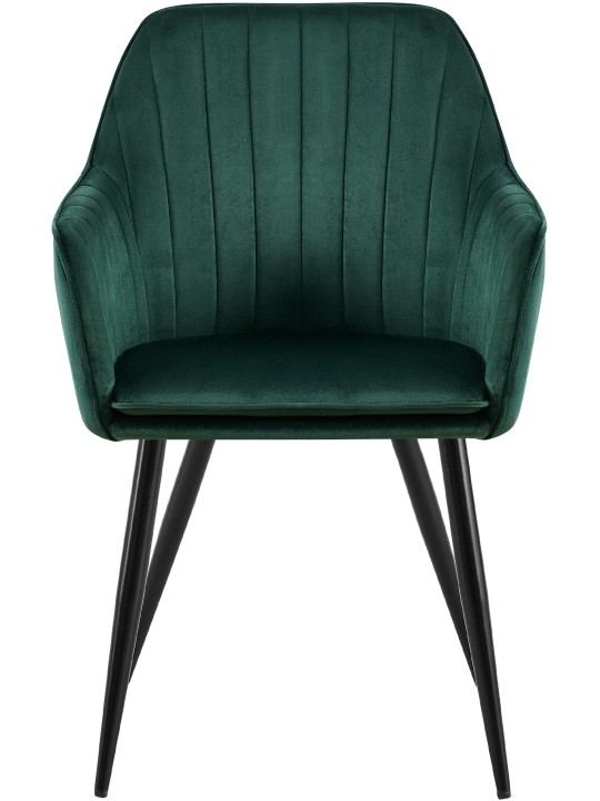 Scaun de sufragerie Cheryl catifea, verde