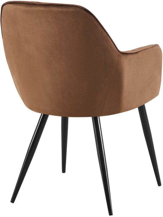 Scaun de sufragerie Cheryl catifea, maro