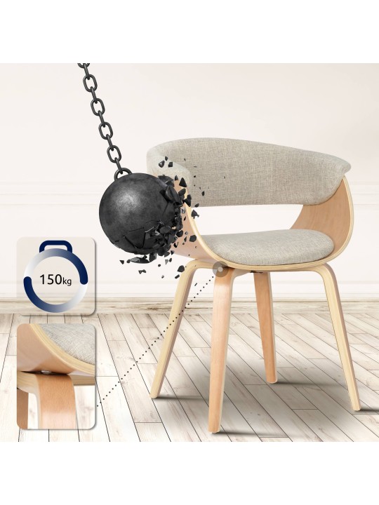 Scaun Bruce material natural, crem Scaun Bruce material natural, crem