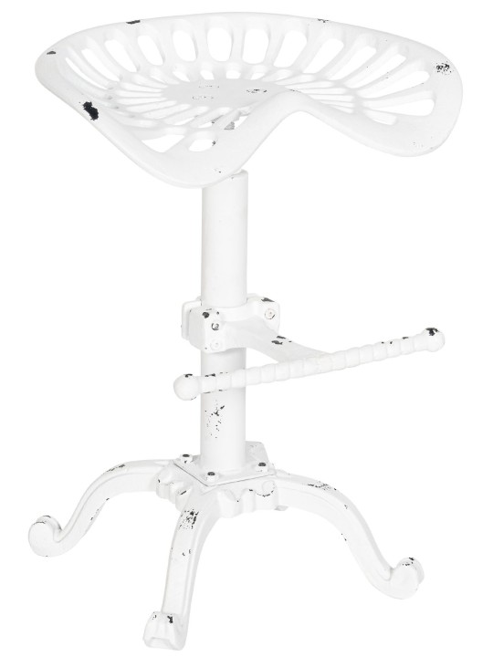 Set 2 scaune de bar Butch, alb antic