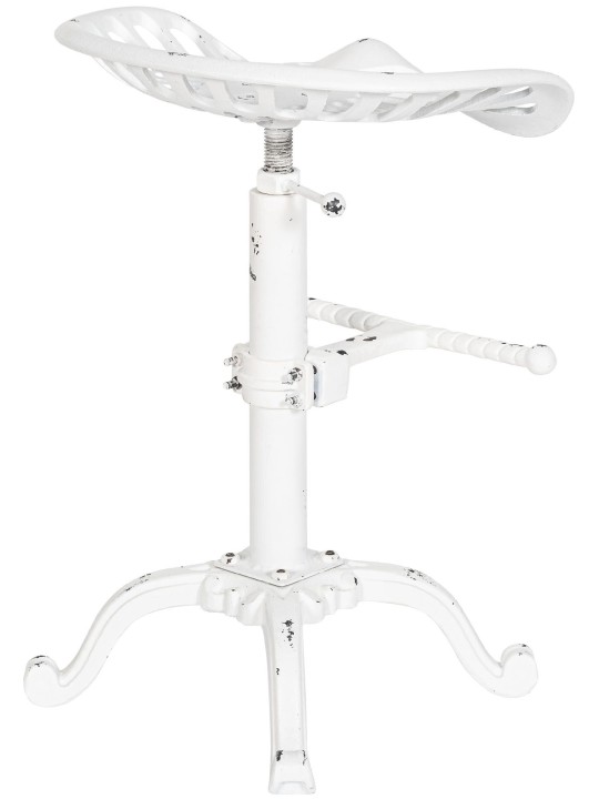 Set 2 scaune de bar Butch, alb antic