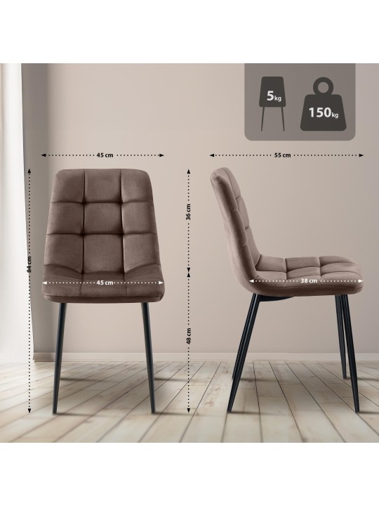 Scaun de sufragerie Antibes, maro