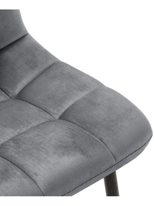 Set 4 scaune de sufragerie Antibes, gri închis