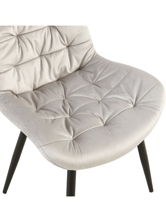 Scaun de sufragerie din catifea Rossford, gri