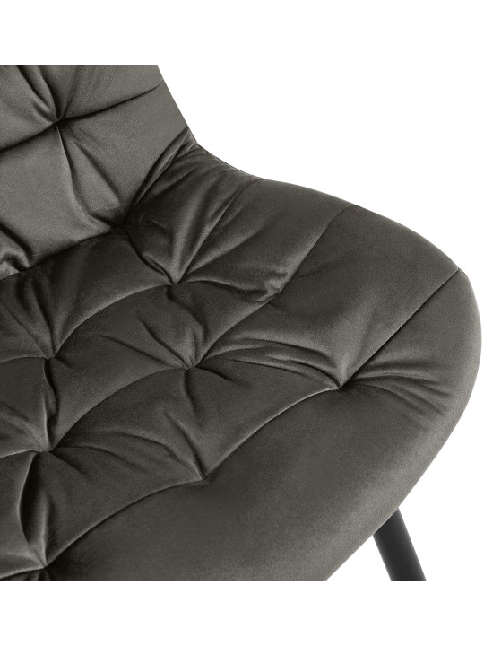 Scaun de sufragerie din catifea Rossford, antracit
