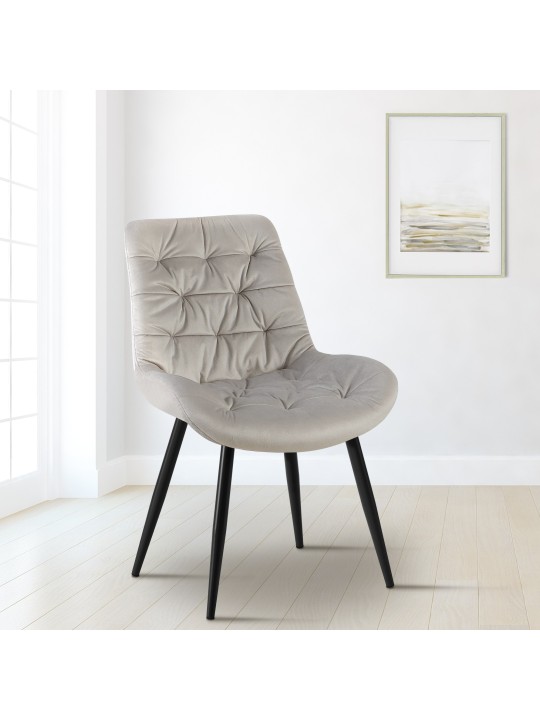 Set de 2 scaune de sufragerie Rossford, gri