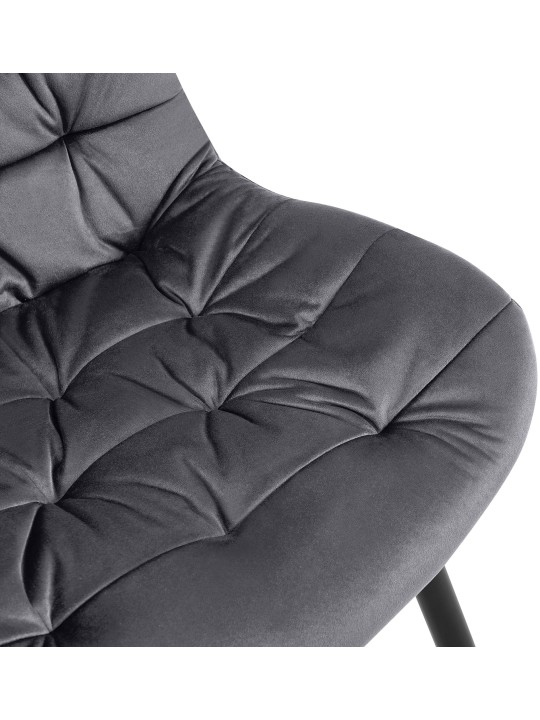 Set de 2 scaune de sufragerie Rossford, gri închis