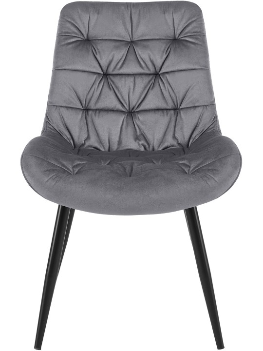 Set de 2 scaune de sufragerie Rossford, gri închis