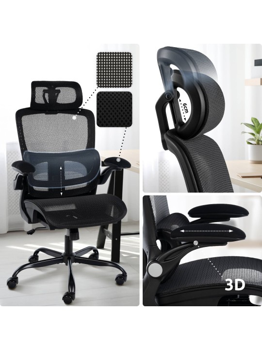 Scaun de birou Kaylee, negru