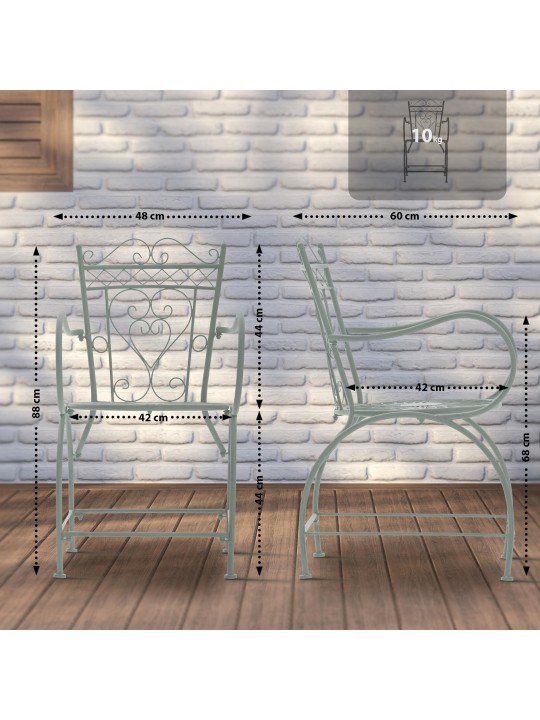 Scaun Sheela, verde antic Scaun Sheela, verde antic