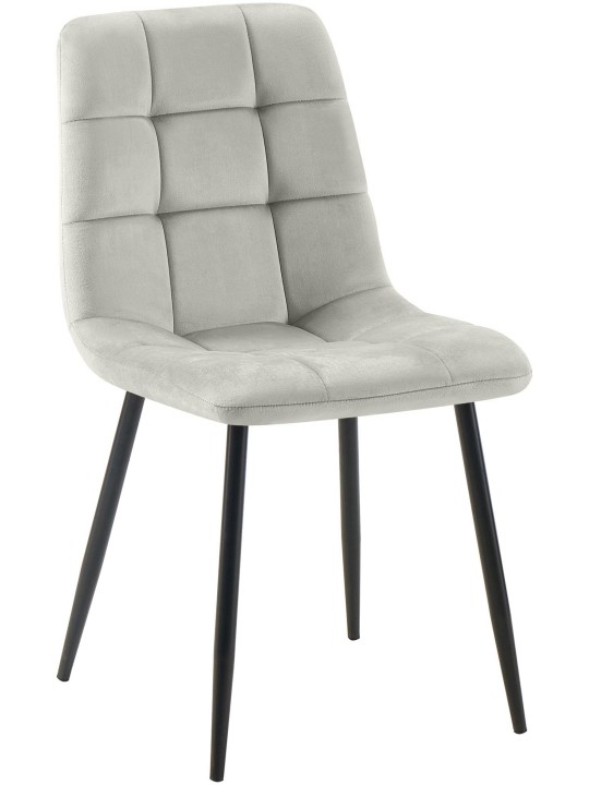 Scaun de sufragerie Tilde catifea, gri Scaun de sufragerie Tilde catifea, gri