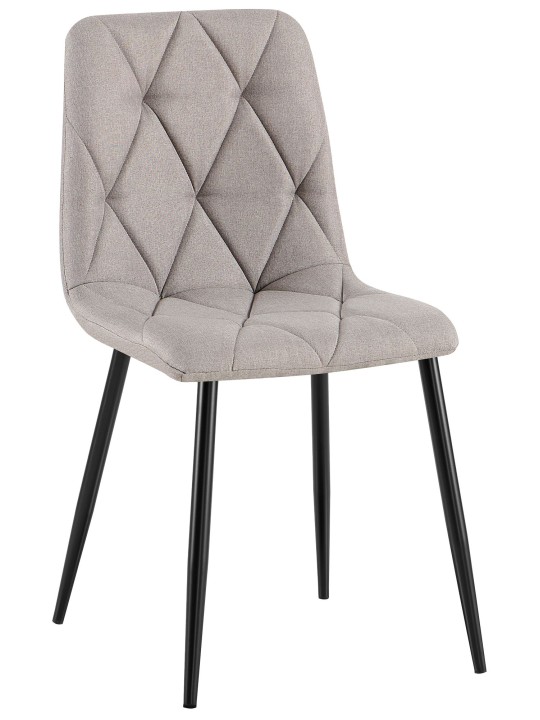 Scaun din țesătură Clairton, gri deschis