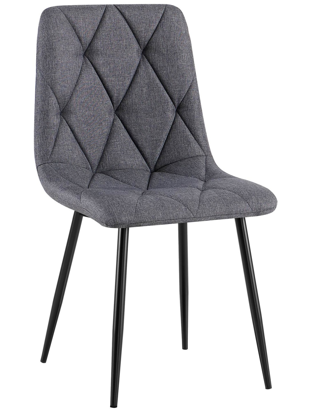 Scaun din țesătură Clairton, gri închis