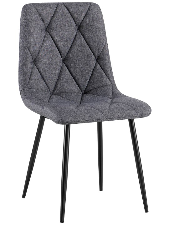 Scaun din țesătură Clairton, gri închis