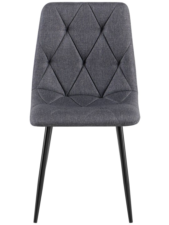 Set 2 scaune de sufragerie din material Clairton, gri închis