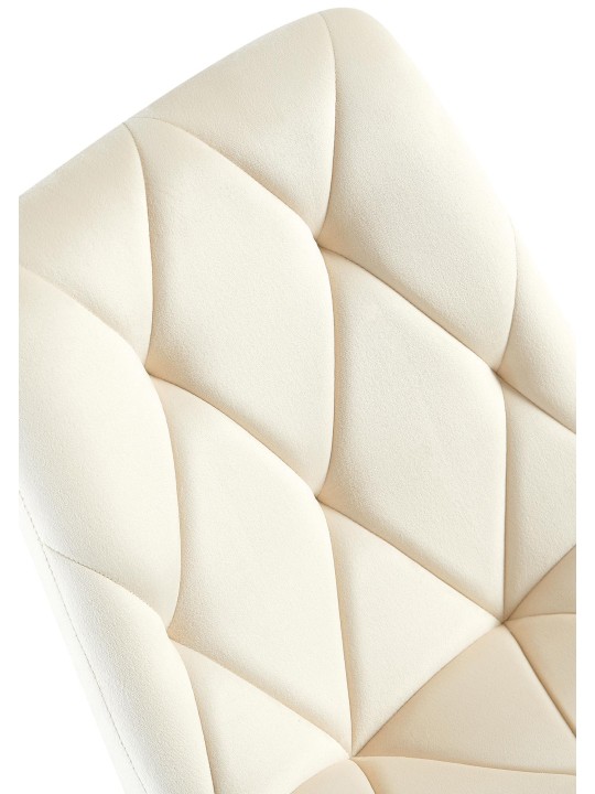 Scaun de sufragerie din catifea Clairton, crem