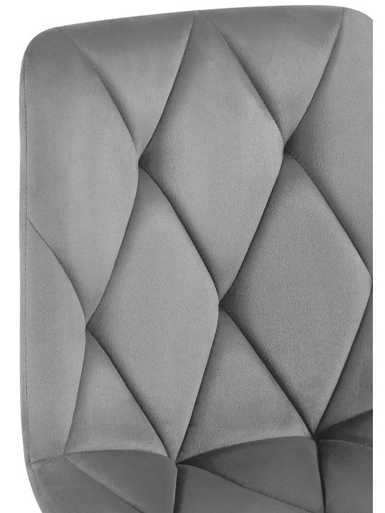 Set 2 scaune de sufragerie Clairton catifea, gri închis