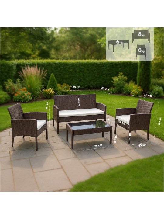 Grup de scaune Ramunda, maro Grup de scaune Ramunda, maro