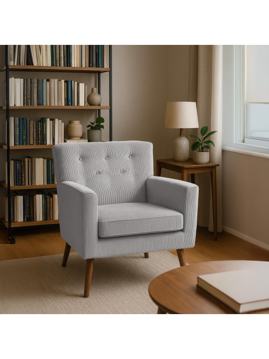 Fotoliu Kioni Cord, gri