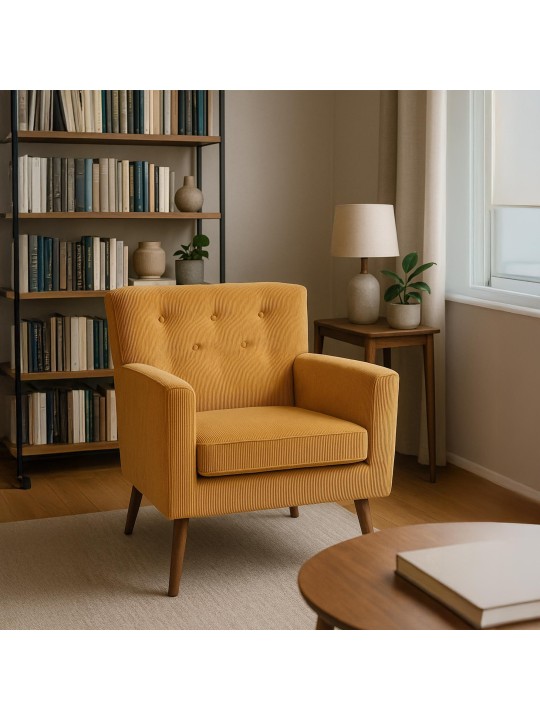 Fotoliu Kioni Cord, portocaliu