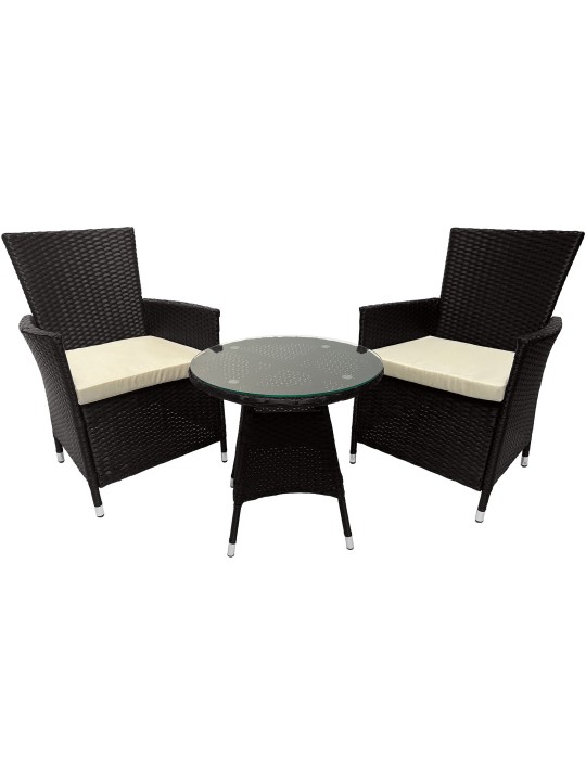 Grup de scaune Fireda, maro închis Grup de scaune Fireda, maro închis