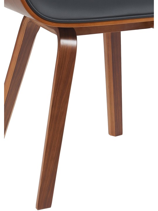 Scaun vizitator Beverley imitatie piele, nuc/negru