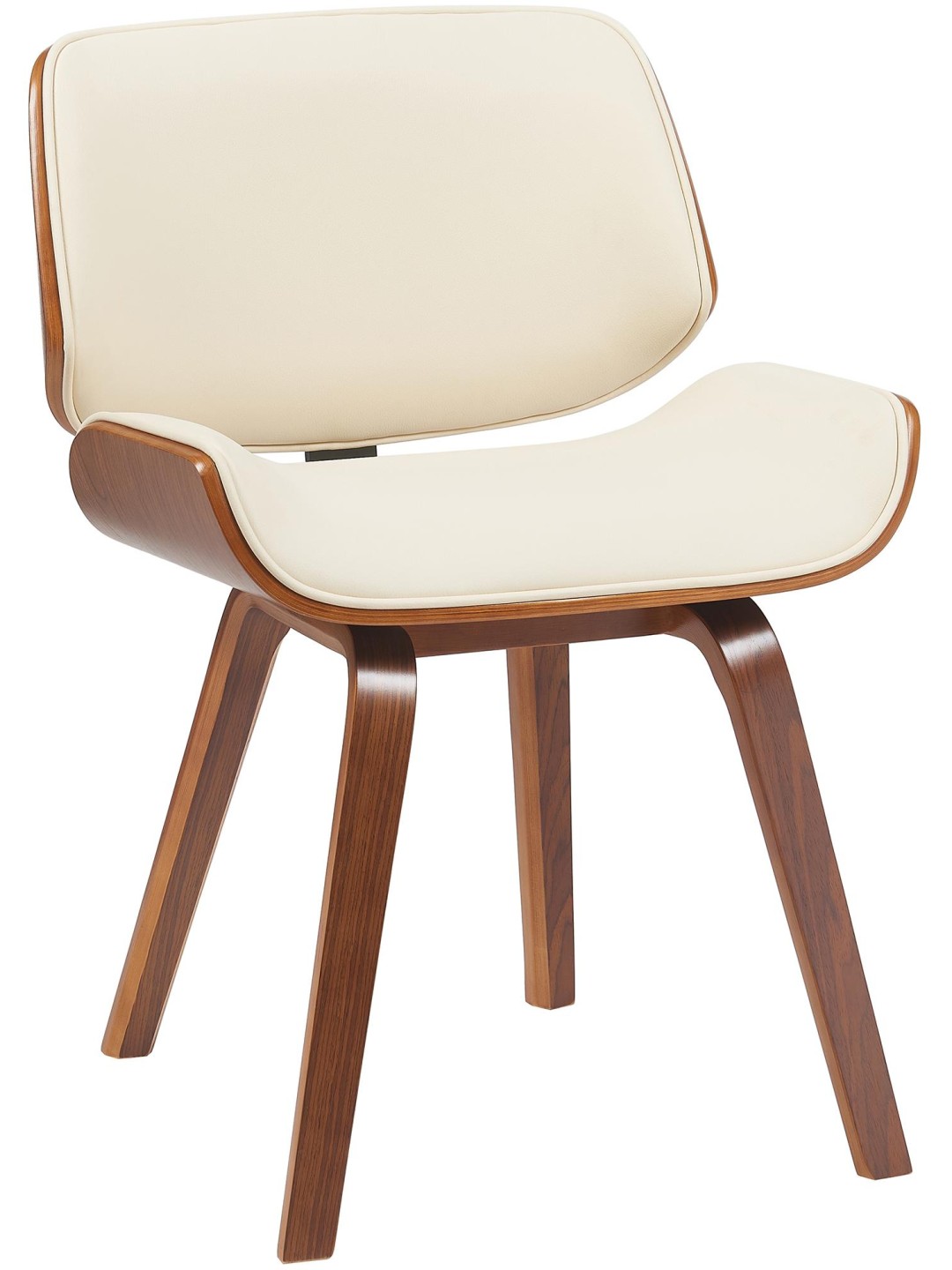 Scaun vizitator Beverley imitatie piele, nuc/crem