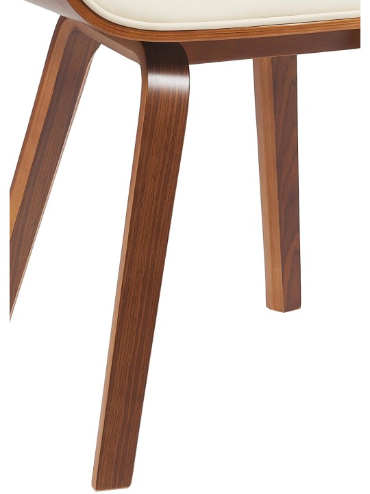 Scaun vizitator Beverley imitatie piele, nuc/crem