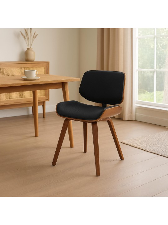 Scaun vizitator Tesatura Beverley, nuc/negru