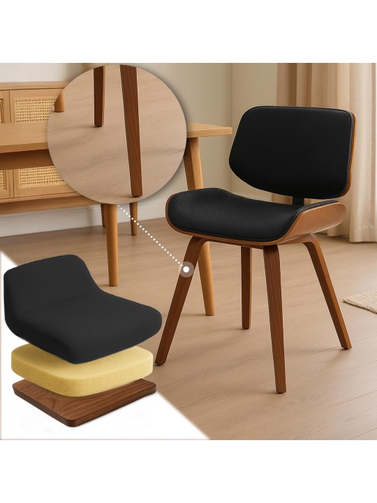 Scaun vizitator Tesatura Beverley, nuc/negru