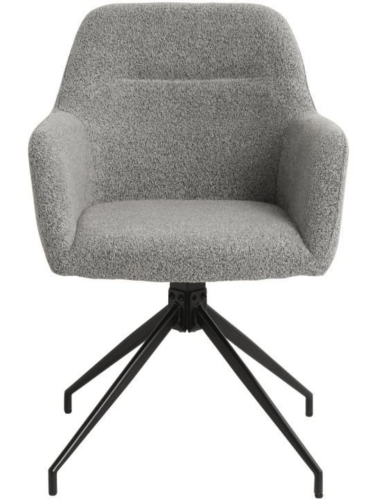 Scaun de sufragerie Merlinda stofa Teddy, gri